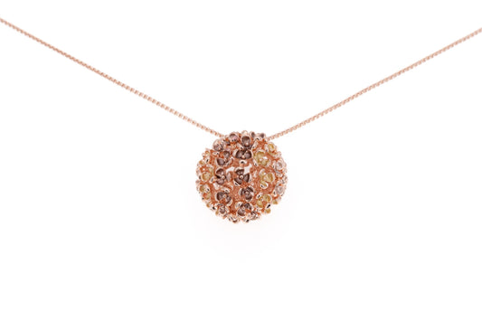 COLLANA CATENA LUNGA ZAMA SFERA CON FIORELLINI QE3665