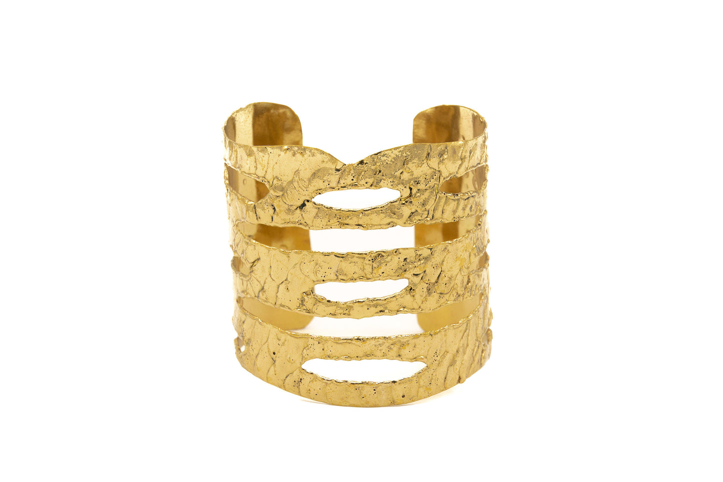 BRACCIALE OTTONE FASCIA ALTA DISEGNO TRAFORATO SH171