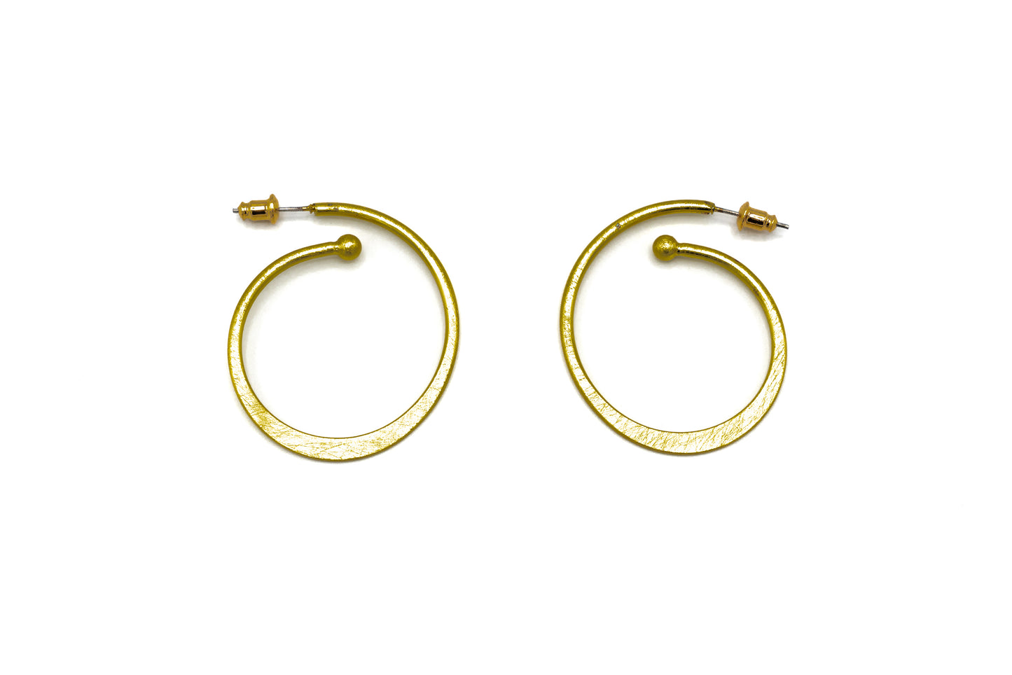 ORECCHINI OTTONE SEMICERCHIO SPIRALE     JU1427