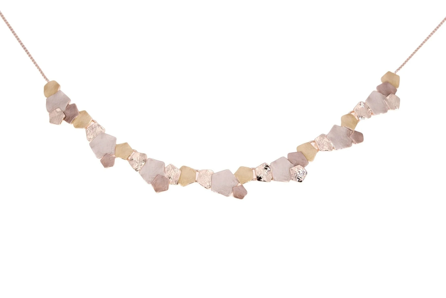 COLLANA CATENA CORTA ZAMA MULTI PENTAGONI     QE3641