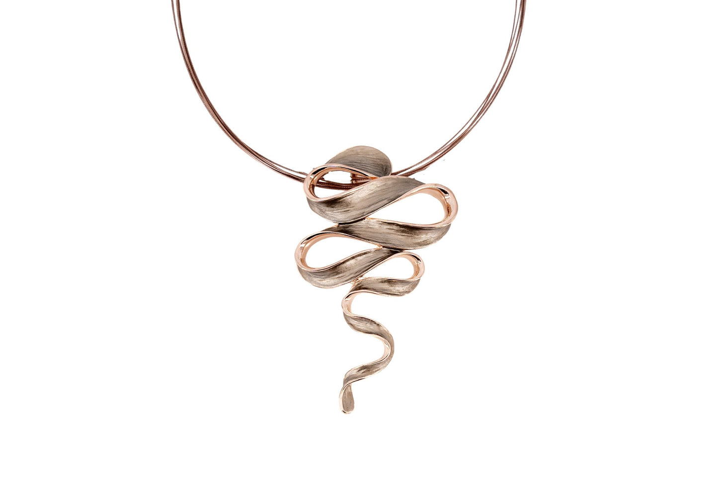 COLLANA FILI ACCIAIO CORTA ZAMA SERPENTINO     QE3709