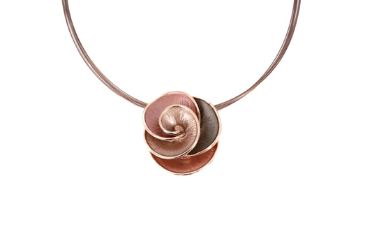 COLLANA FILI ACCIAIO CORTA ZAMA FIORE     QE3716RO